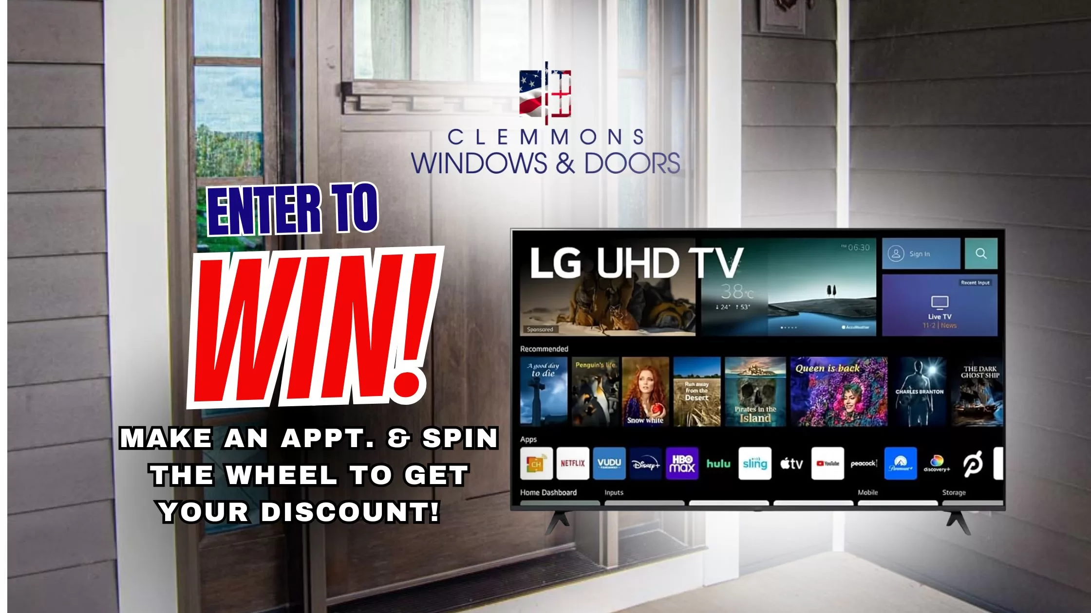 Enter to Win Enter to Win $500 Off any Home Project by Clemmons Windows & Doors